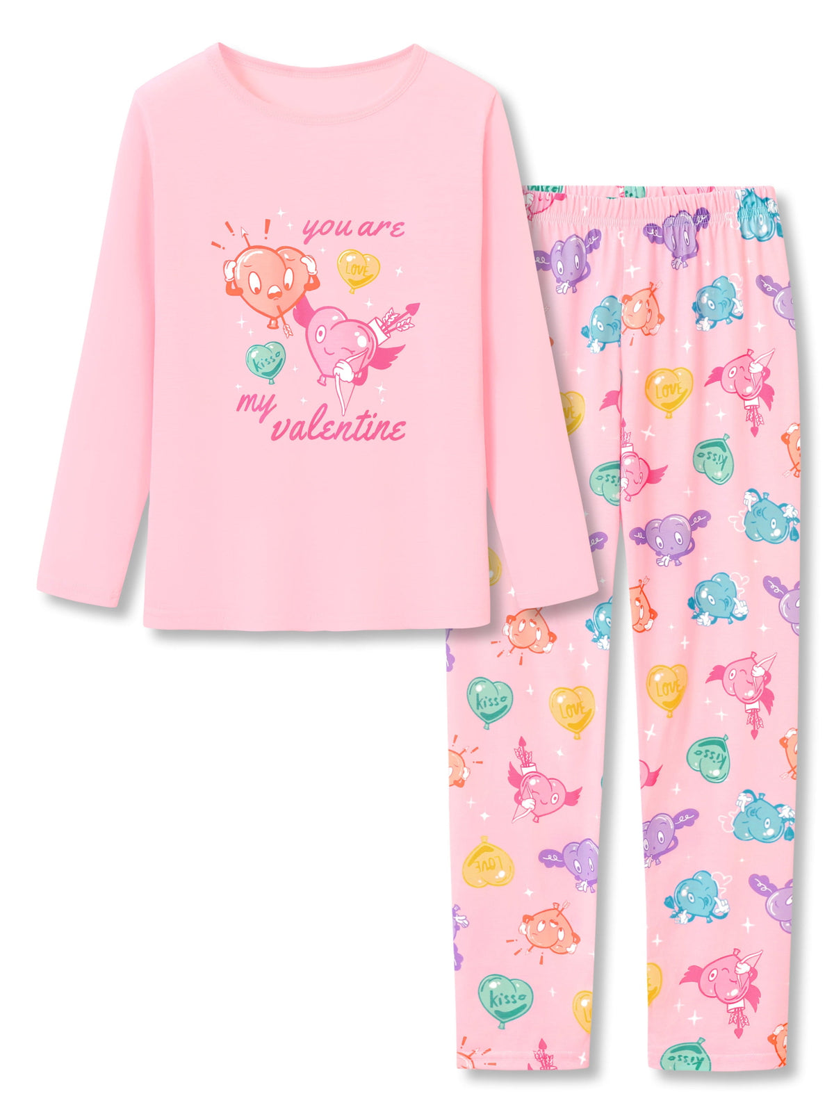 Topgal Soft Big Girls Christmas Pajamas 2-Piece Long Sleeve & Pants Snowman Jammie Set PJS for Tween Kids Size 10 (Part 1 of 2)