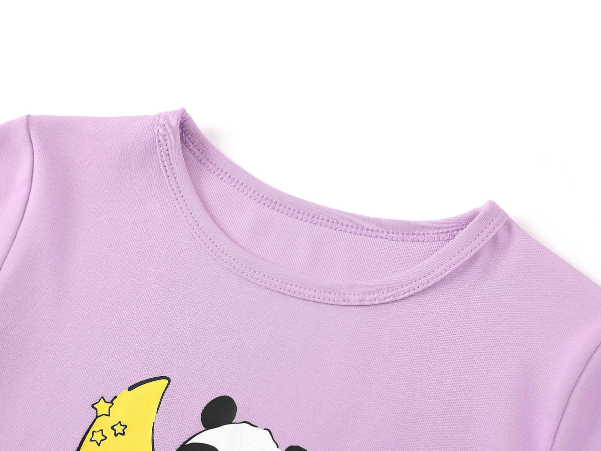 Topgal Girls Cotton Knit Pajamas Toddler Summer Top & Shorts Sung Fit Dog Pjs Orange Sleepwear Clothes Set Size 10
