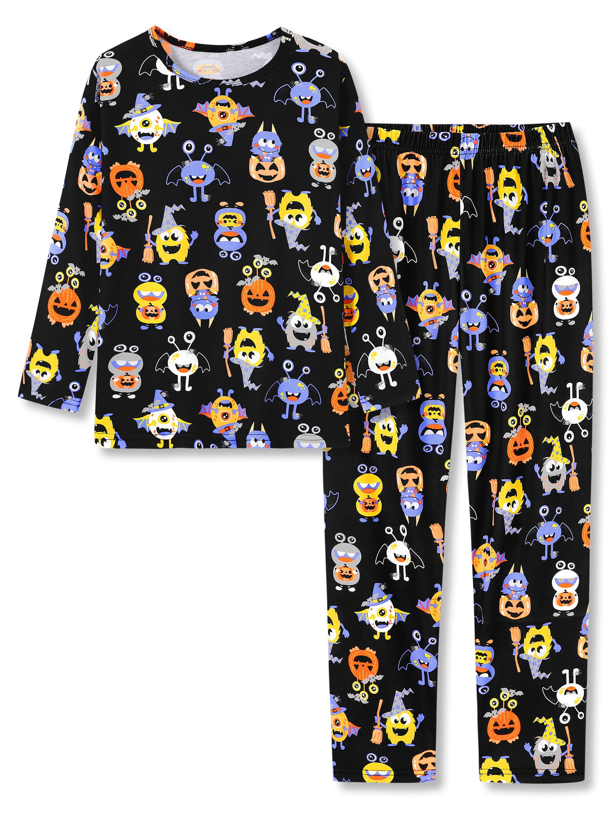 Topgal Boys Long Sleeve Cozy Pajamas Set 2 Piece Seasonal Jammie Shark Pizza All-over Print Grahic PJs Set for Kids Size 10
