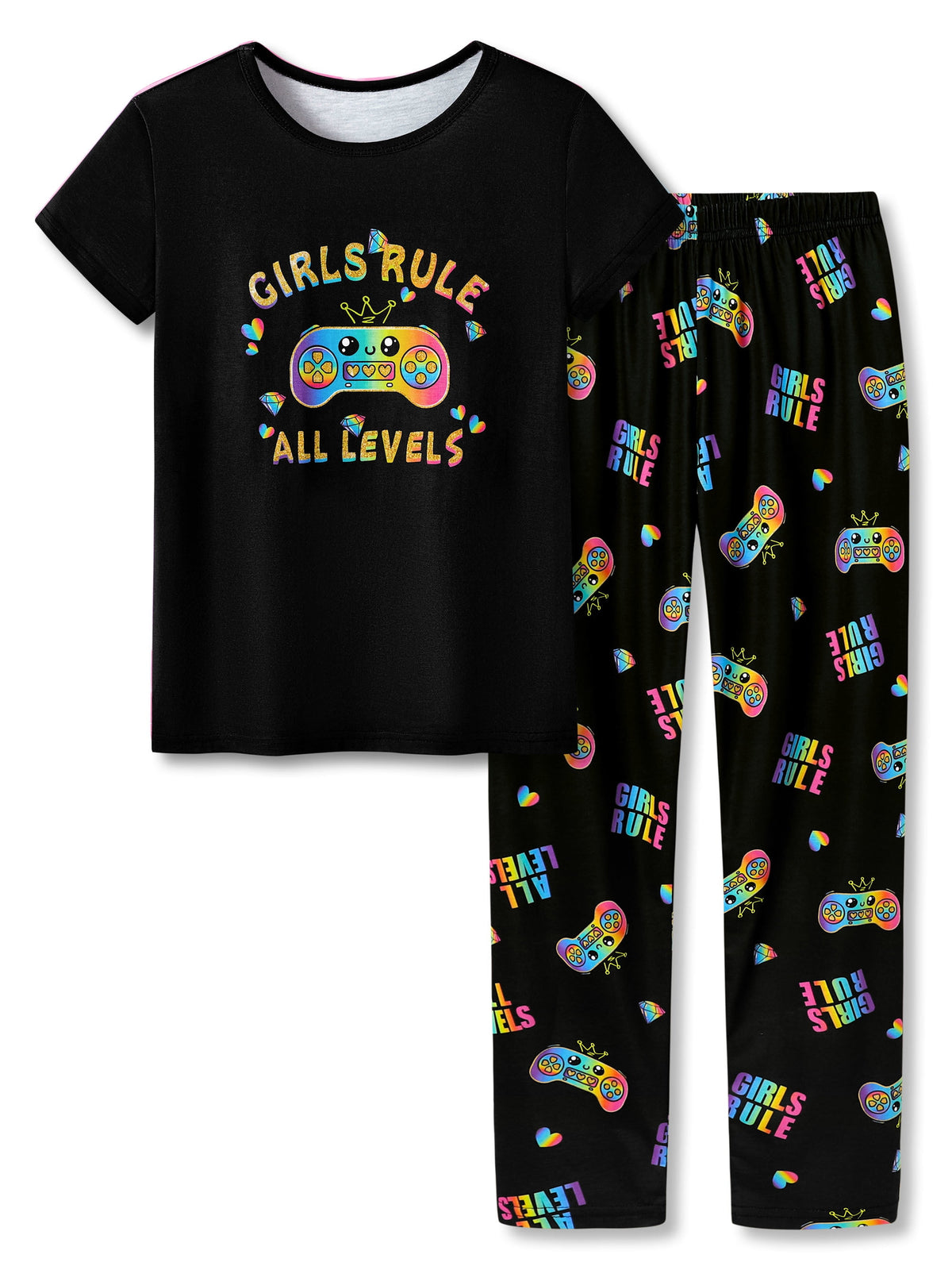Topgal Soft Big Girls Christmas Pajamas 2-Piece Long Sleeve & Pants Snowman Jammie Set PJS for Tween Kids Size 10 (Part 2 of 2)