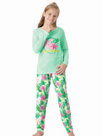 Topgal Soft Big Girls Christmas Pajamas 2-Piece Long Sleeve & Pants Snowman Jammie Set PJS for Tween Kids Size 10 (Part 1 of 2)