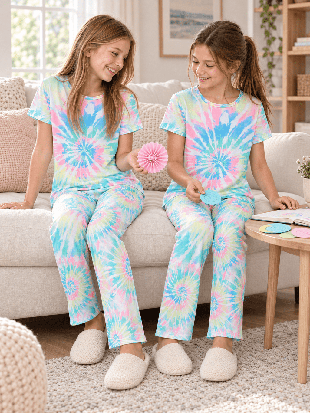 Topgal Soft Big Girls Christmas Pajamas 2-Piece Long Sleeve & Pants Snowman Jammie Set PJS for Tween Kids Size 10 (Part 1 of 2)