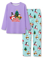 Topgal Little & Big Girls Pajamas Rainbow Unicorn Cotton Long Sleeve PJ Set Size 12