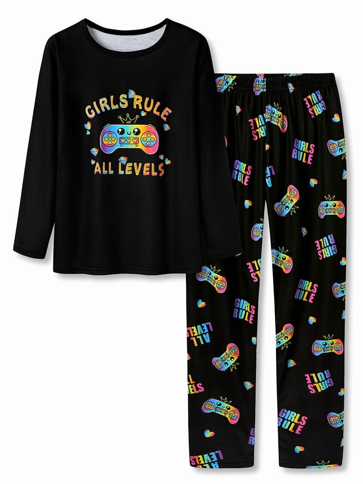 Topgal Soft Big Girls Christmas Pajamas 2-Piece Long Sleeve & Pants Snowman Jammie Set PJS for Tween Kids Size 10 (Part 2 of 2)