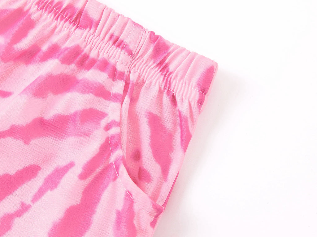 Topgal Tween Girls Pajamas Tie Dye Rainbow Unicorn Cotton Tank Top & Shorts PJS Size 18
