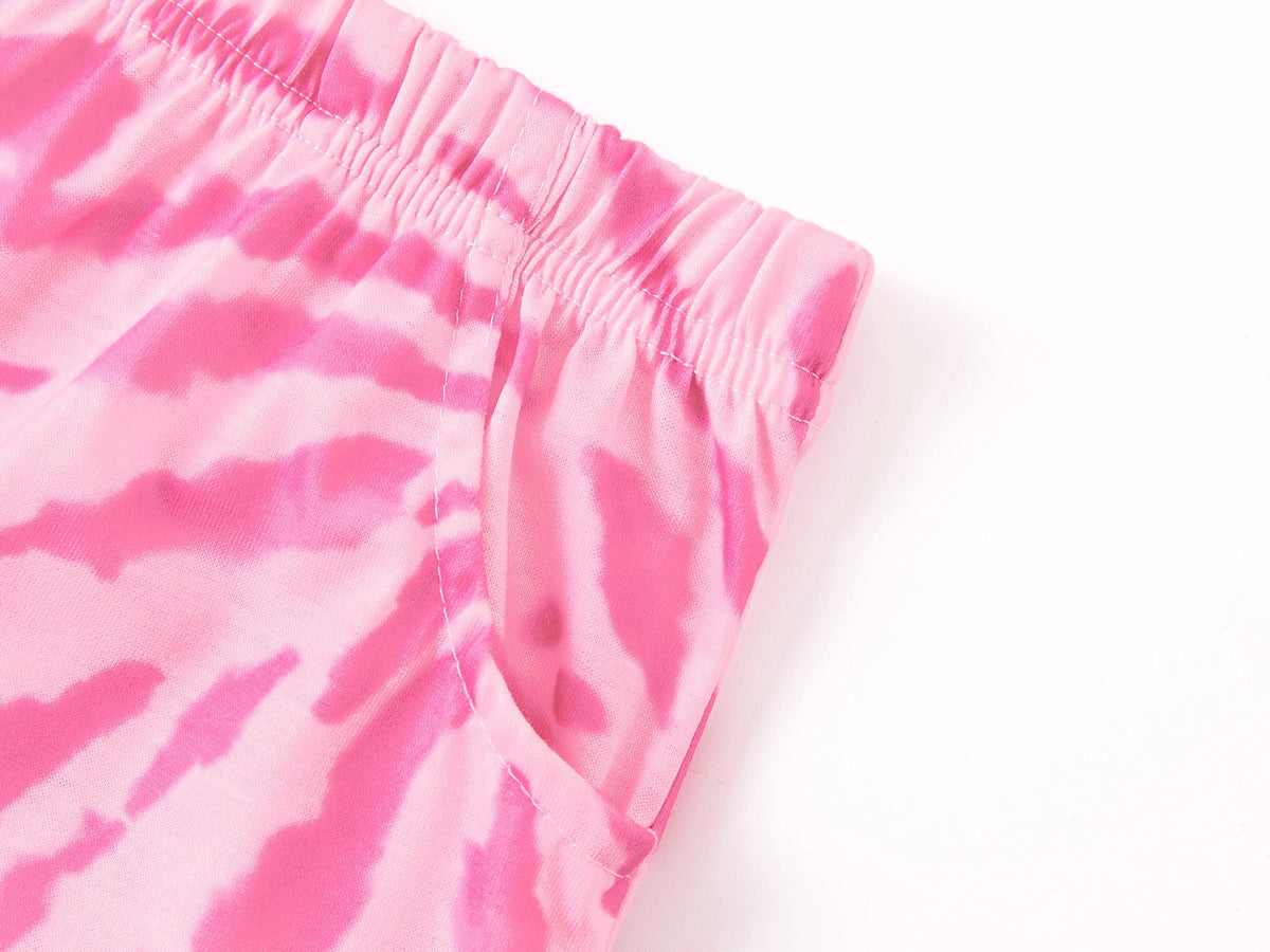 Topgal Tween Girls Pajamas Tie Dye Rainbow Unicorn Cotton Tank Top & Shorts PJS Size 18