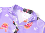 Topgal Satin Pajamas for Girls Beige & Pink Leopard 2 PC Short Sleeves Teen Girl Silky Nightwear Size 10 (Part 2 of 2)