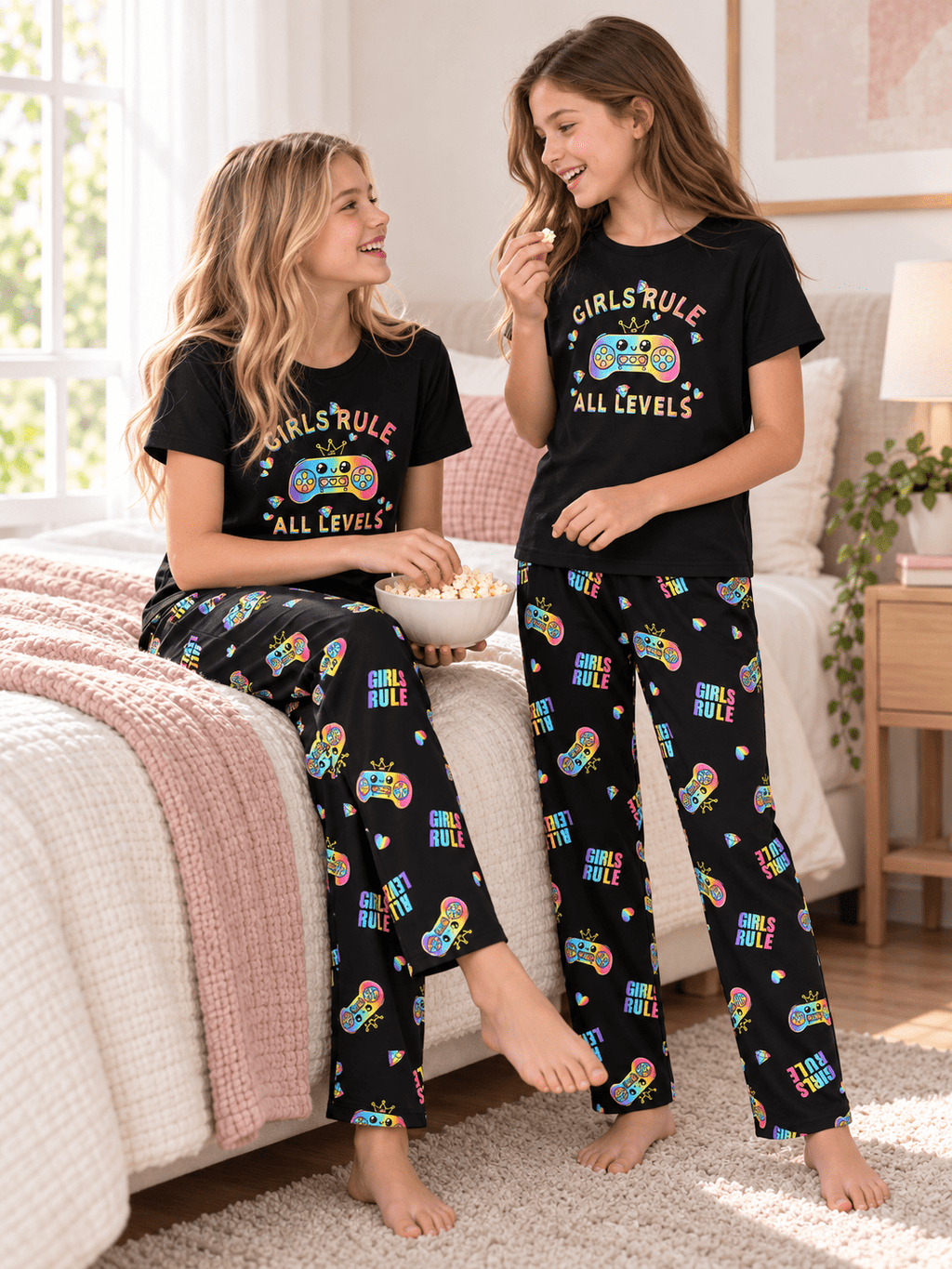 Topgal Soft Big Girls Christmas Pajamas 2-Piece Long Sleeve & Pants Snowman Jammie Set PJS for Tween Kids Size 10 (Part 2 of 2)