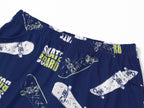 Topgal Kids & Big Boys Pajamas Comfy Navy 2 Piece Short Sleeves Top & Shorts Skate Board Trendy Sleepwear Set Size 10