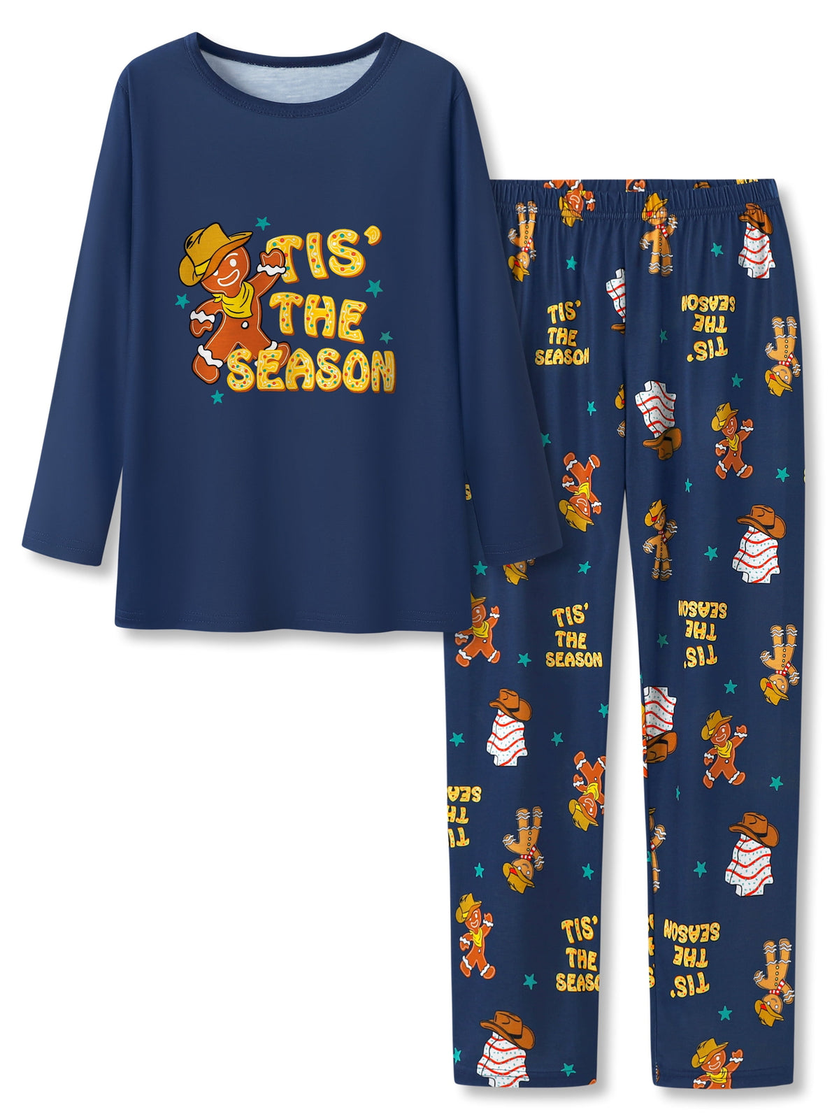 Topgal Boys Long Sleeve Cozy Pajamas Set 2 Piece Seasonal Jammie Shark Pizza All-over Print Grahic PJs Set for Kids Size 10