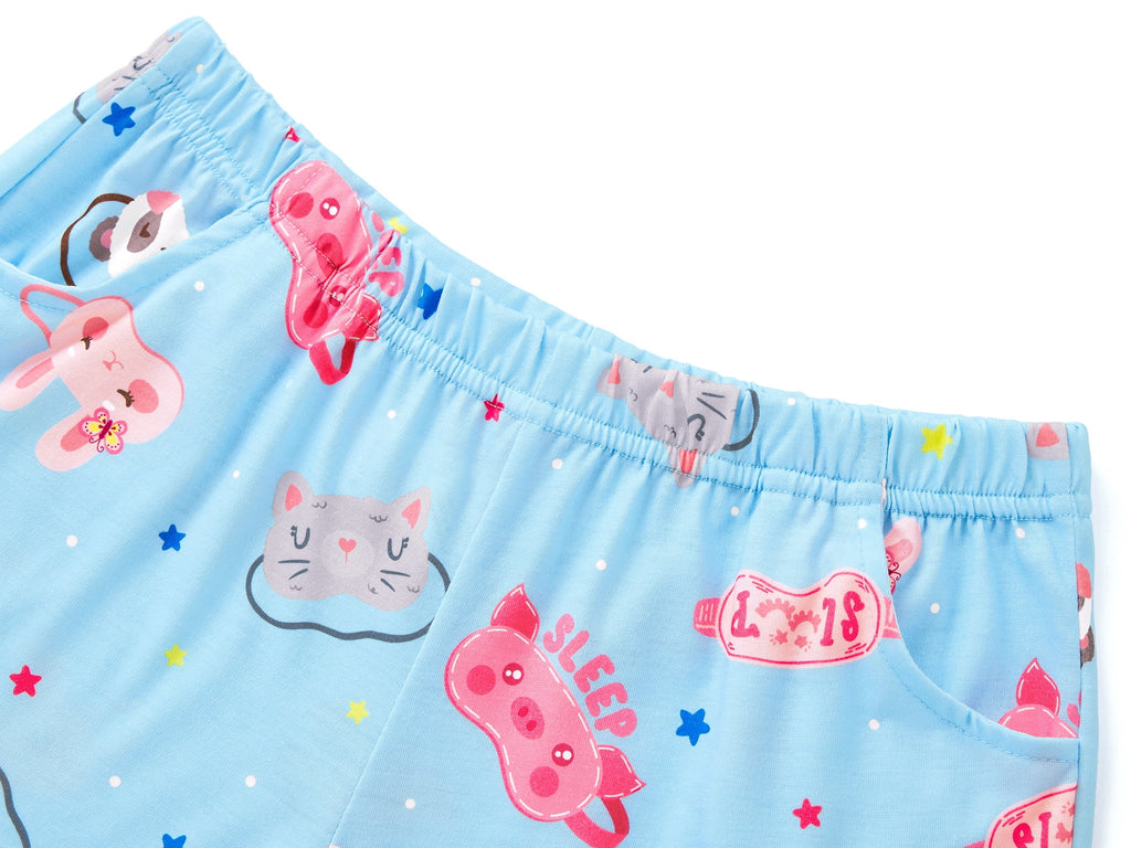 Topgal Tween Girls Pajamas Tie Dye Rainbow Unicorn Cotton Tank Top & Shorts PJS Size 18