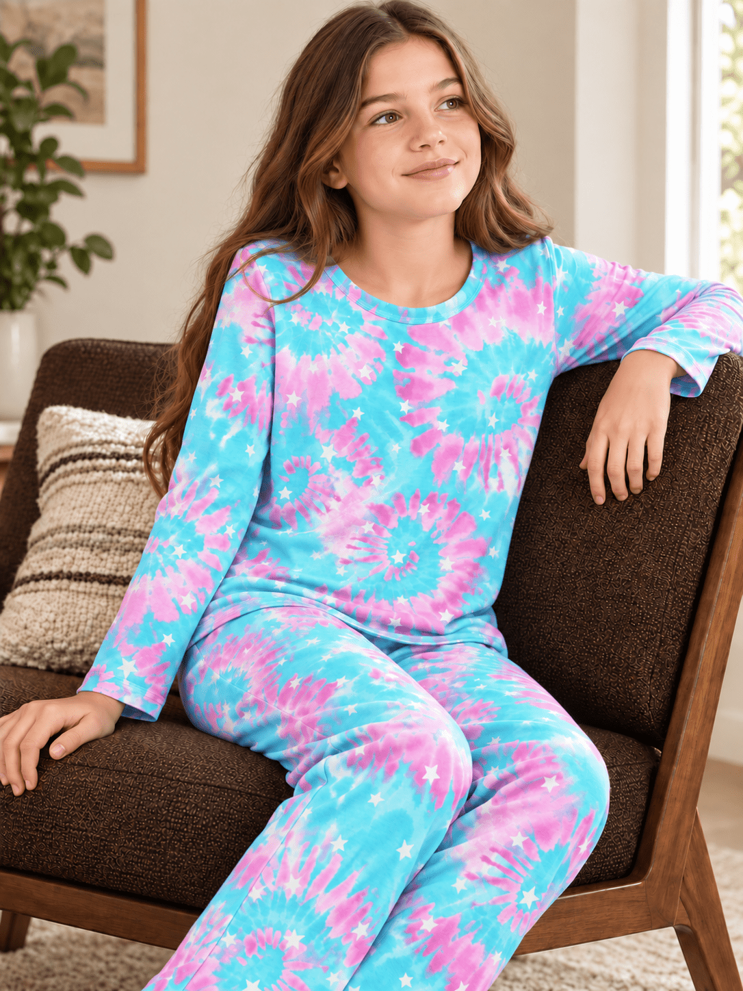 Topgal Soft Big Girls Christmas Pajamas 2-Piece Long Sleeve & Pants Snowman Jammie Set PJS for Tween Kids Size 10 (Part 1 of 2)