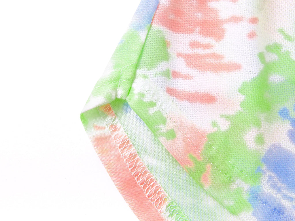 Topgal Tween Girls Pajamas Tie Dye Rainbow Unicorn Cotton Tank Top & Shorts PJS Size 18