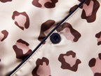 Topgal Satin Pajamas for Girls Beige & Pink Leopard 2 PC Short Sleeves Teen Girl Silky Nightwear Size 10 (Part 1 of 2)