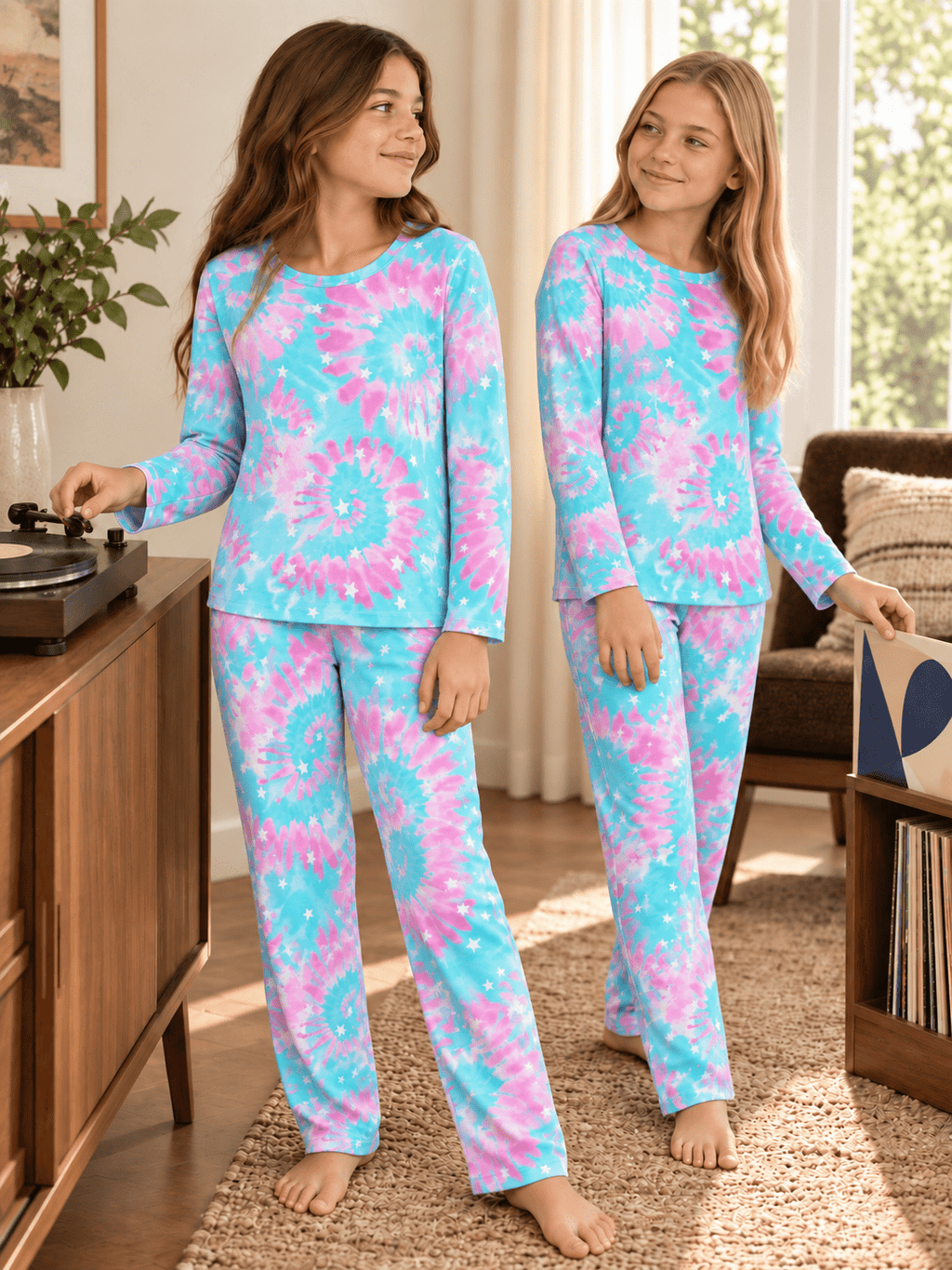Topgal Soft Big Girls Christmas Pajamas 2-Piece Long Sleeve & Pants Snowman Jammie Set PJS for Tween Kids Size 10 (Part 1 of 2)
