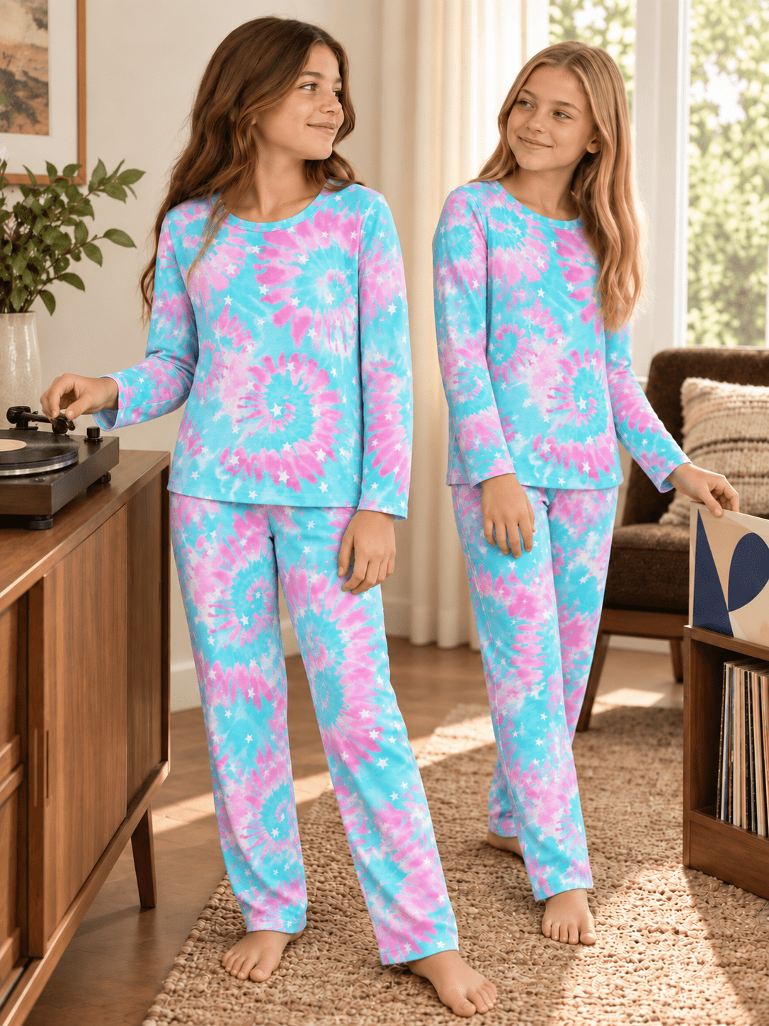 Topgal Soft Big Girls Christmas Pajamas 2-Piece Long Sleeve & Pants Snowman Jammie Set PJS for Tween Kids Size 10 (Part 1 of 2)
