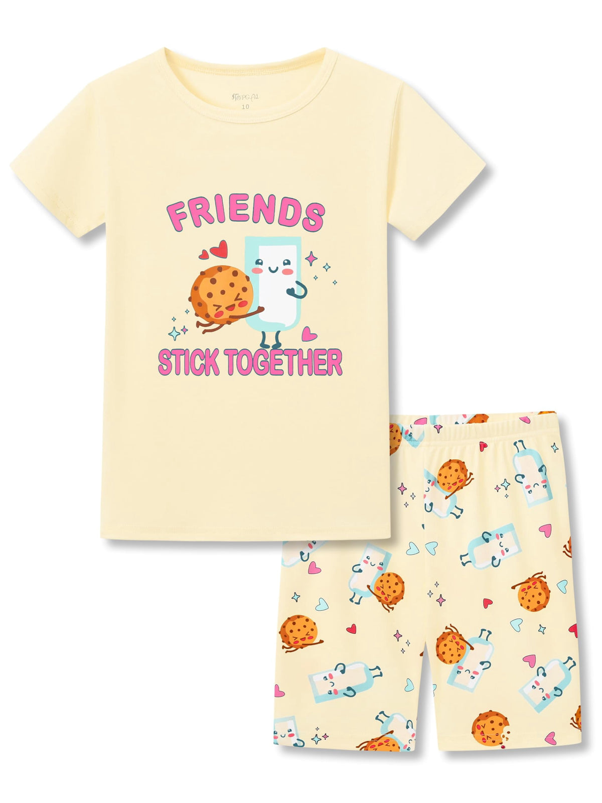 Topgal Rib Knit Pajamas for Little Girls Toddler Snug Fit Leopard 2 Piece Stretch Sleepwear Pjs Set Size 10