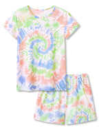 Topgal Tween Girls Pajamas Tie Dye Rainbow Unicorn Cotton Tank Top & Shorts PJS Size 18