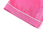 Topgal Satin Pajamas for Girls Beige & Pink Leopard 2 PC Short Sleeves Teen Girl Silky Nightwear Size 10 (Part 2 of 2)