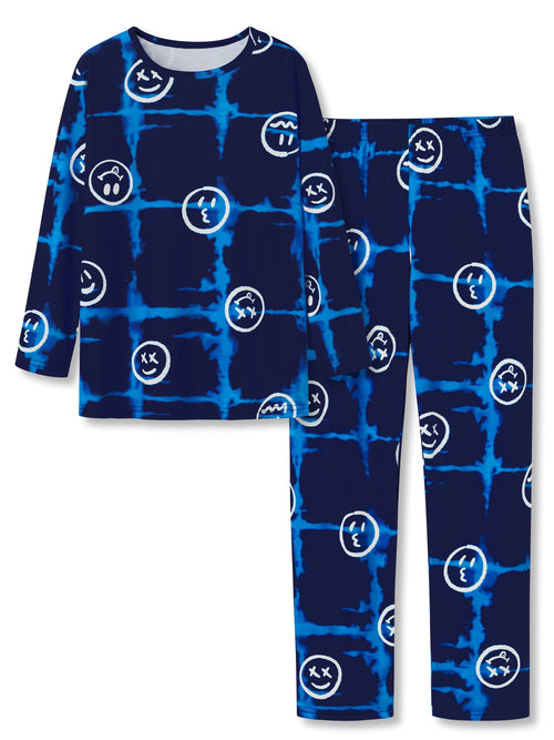 Topgal Boys Long Sleeve Cozy Pajamas Set 2 Piece Seasonal Jammie Shark Pizza All-over Print Grahic PJs Set for Kids Size 10