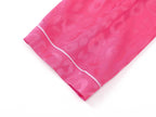 Topgal Satin Pajamas for Girls Beige & Pink Leopard 2 PC Short Sleeves Teen Girl Silky Nightwear Size 10 (Part 2 of 2)